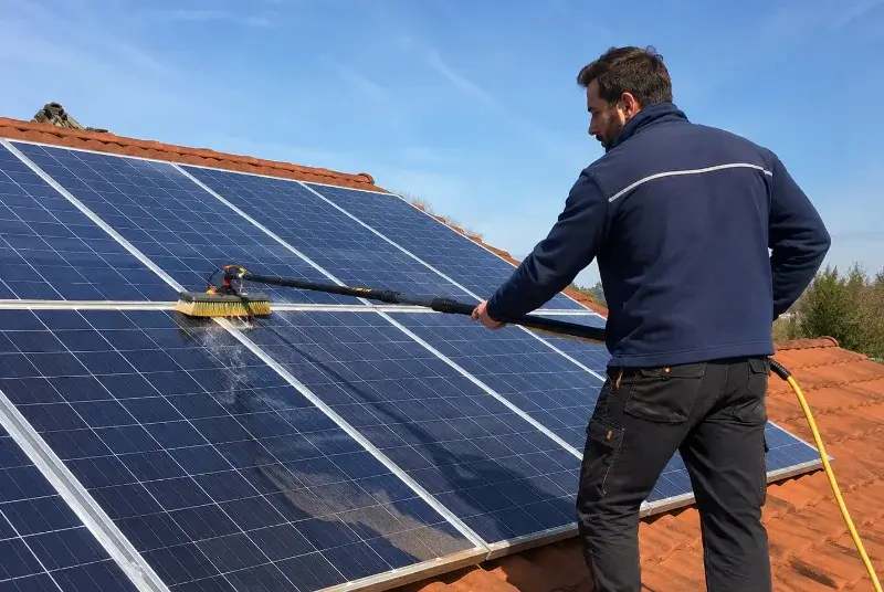 Nettoyage et entretien de panneaux solaires à Lahourcade